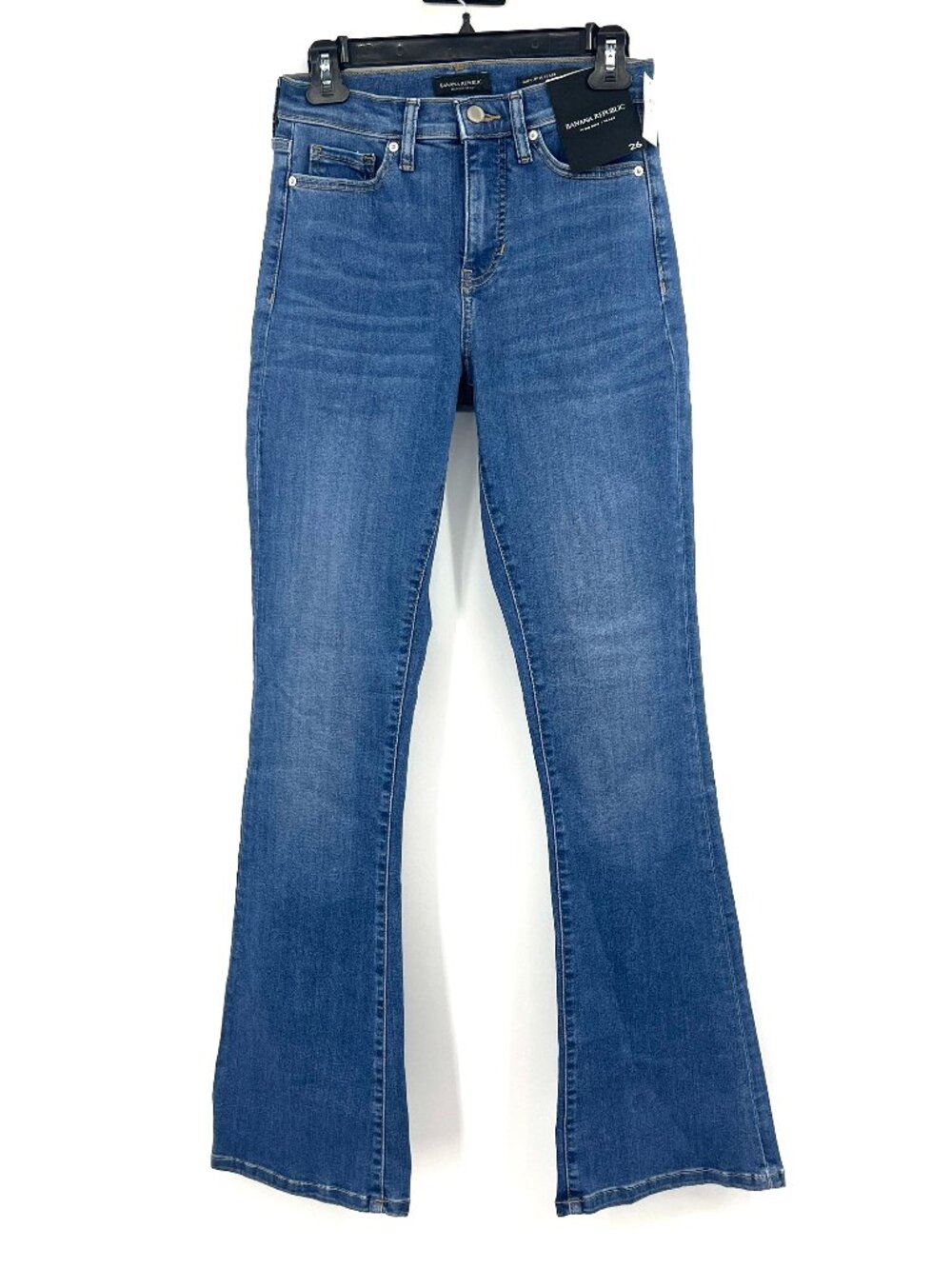 NWT Banana Republic High-Rise Flare Medium Wash Jeans Women's 26